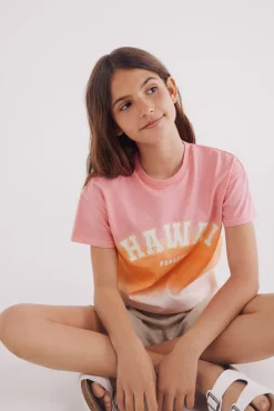Camiseta dip dye niña