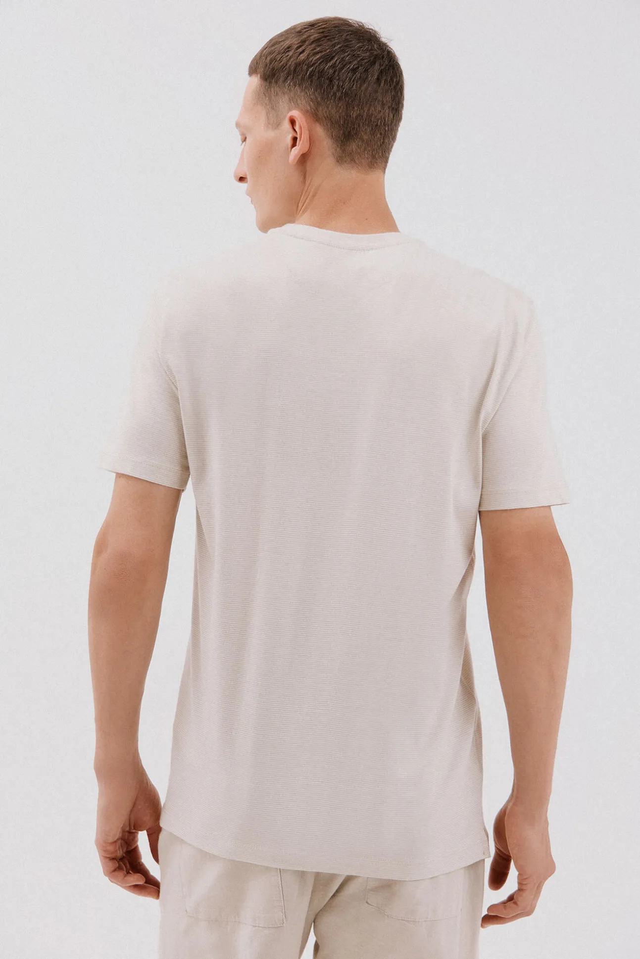 Camiseta falso liso slub