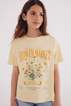 Camiseta flores niña