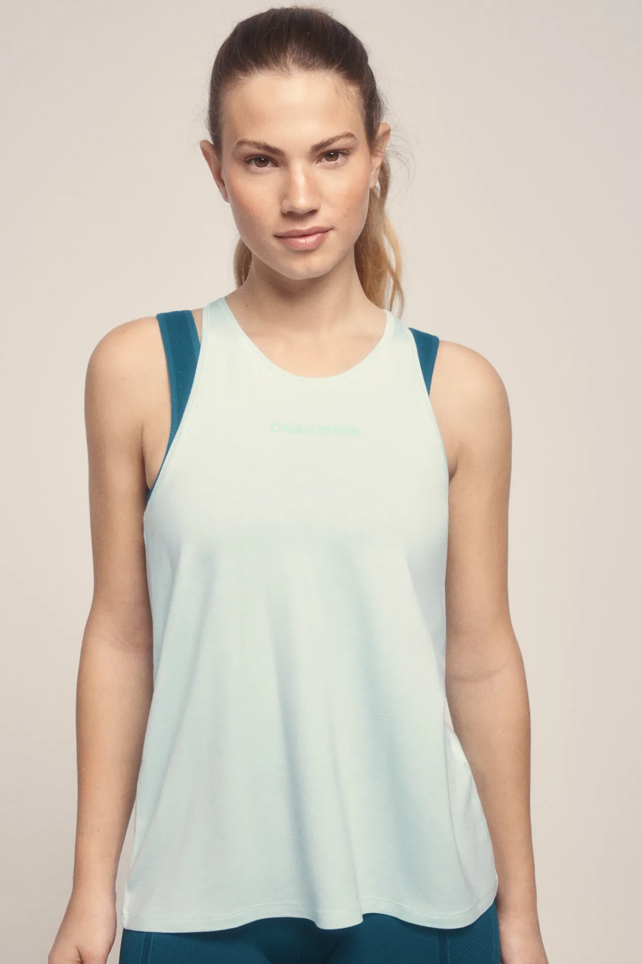 Camiseta fluida modal azul claro