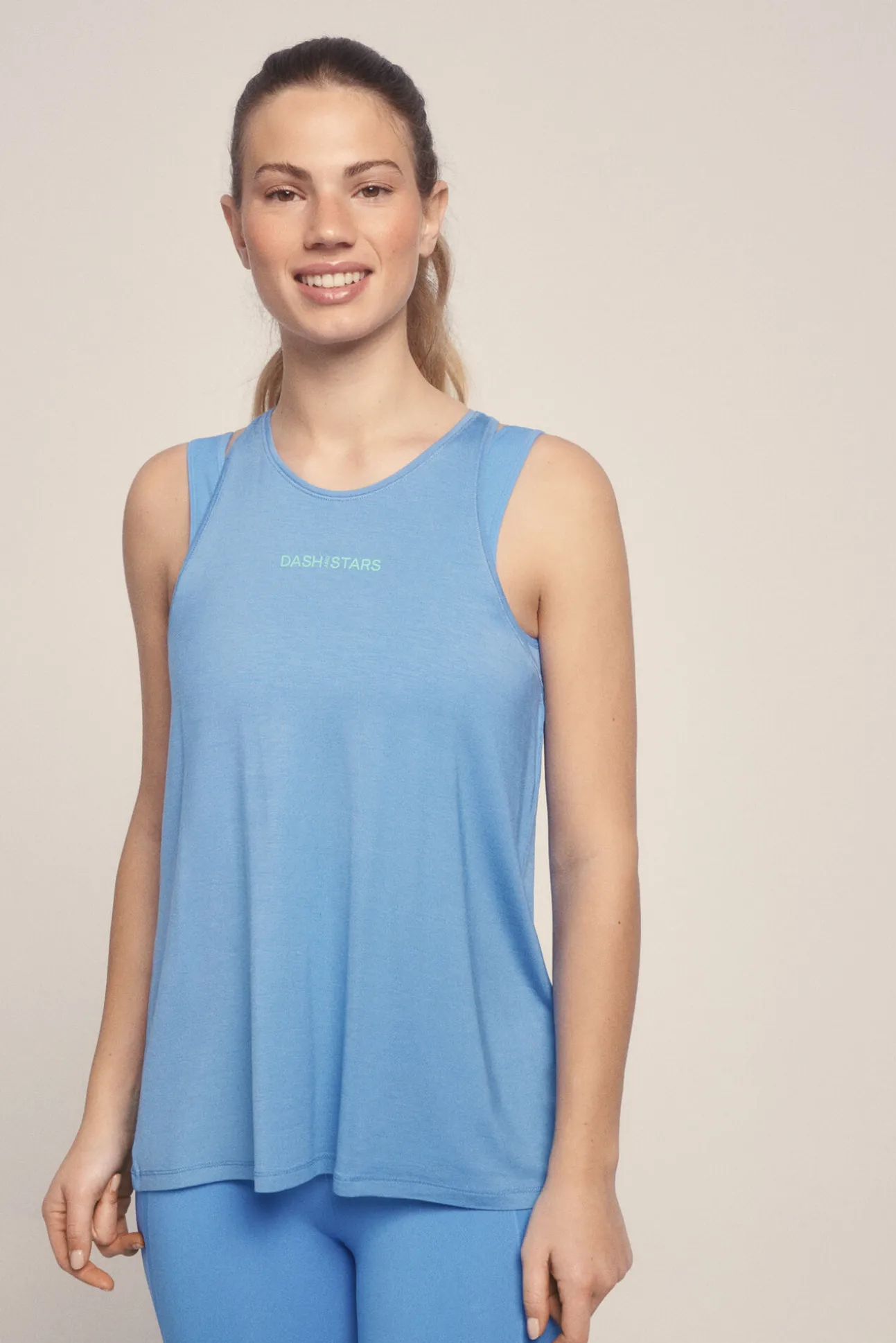 Camiseta fluida modal azul
