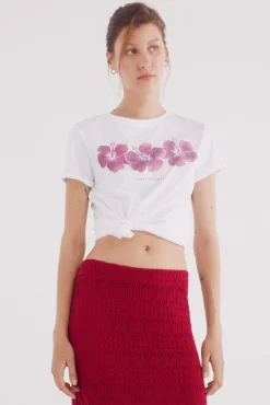 Camiseta gráfica flor