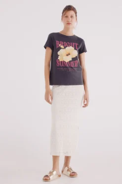 Camiseta gráfica flor