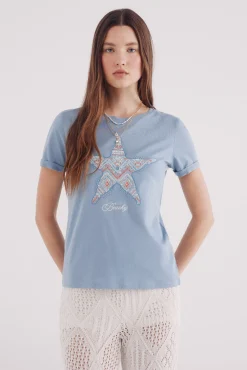 Camiseta gráfica marina