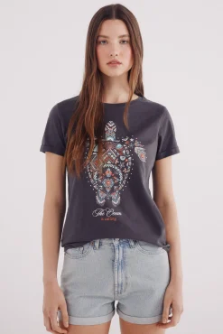 Camiseta gráfica marina