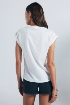 Camiseta gráfica étnica mangas lace