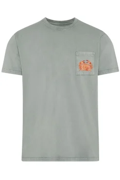 Camiseta kaki print cangrejo