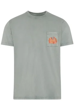 Camiseta kaki print cangrejo