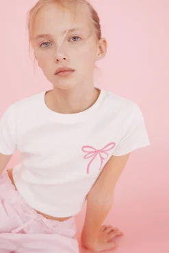 Camiseta lazo niña