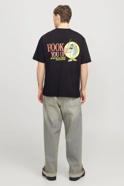 Camiseta loose fit manga corta