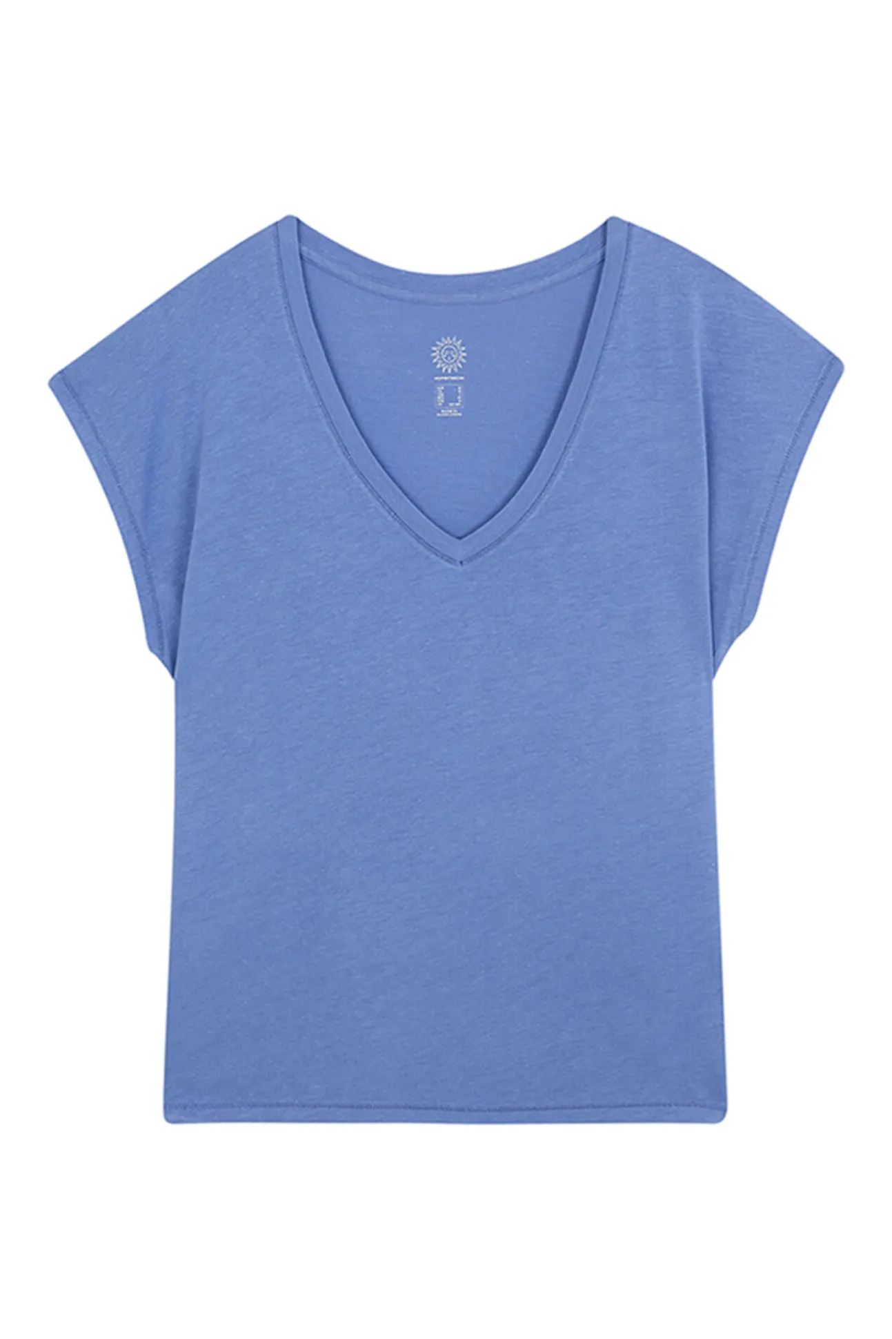 Camiseta manga corta azul claro