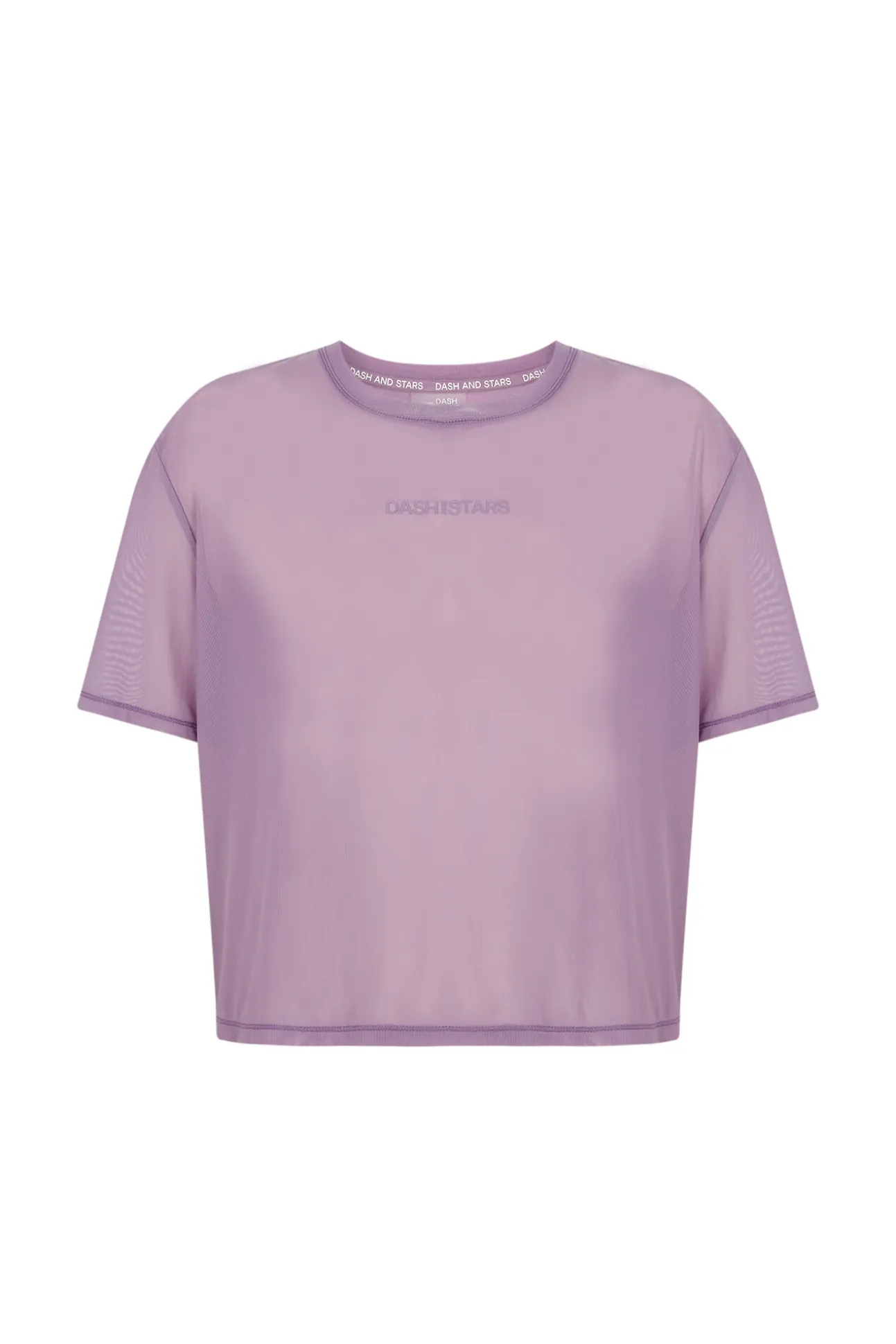 Camiseta manga corta mesh lila