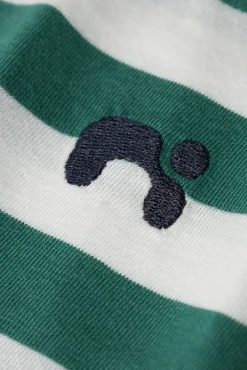 Camiseta niño rayas logo