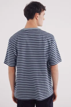 Camiseta rayas estampada