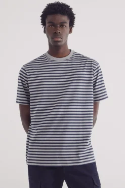 Camiseta rayas estampada