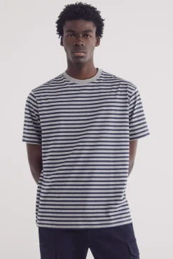 Camiseta rayas estampada