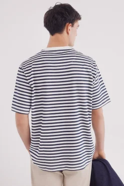 Camiseta rayas estampada