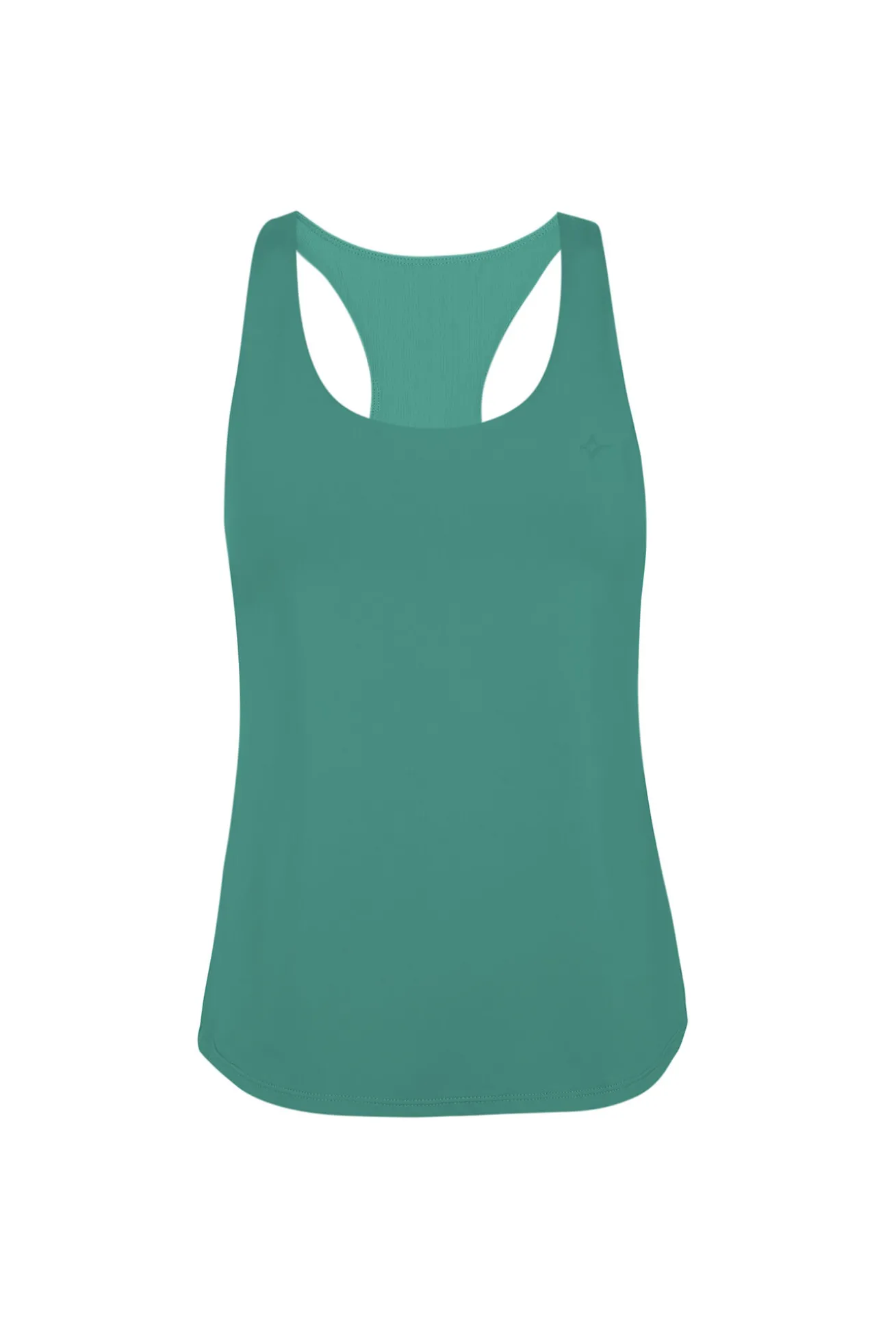 Camiseta sin mangas entallada verde