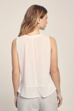 Camiseta sin mangas halter blanca