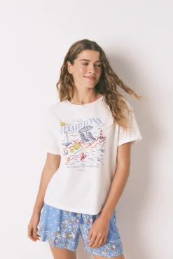 Camiseta Smile Off White Algodón