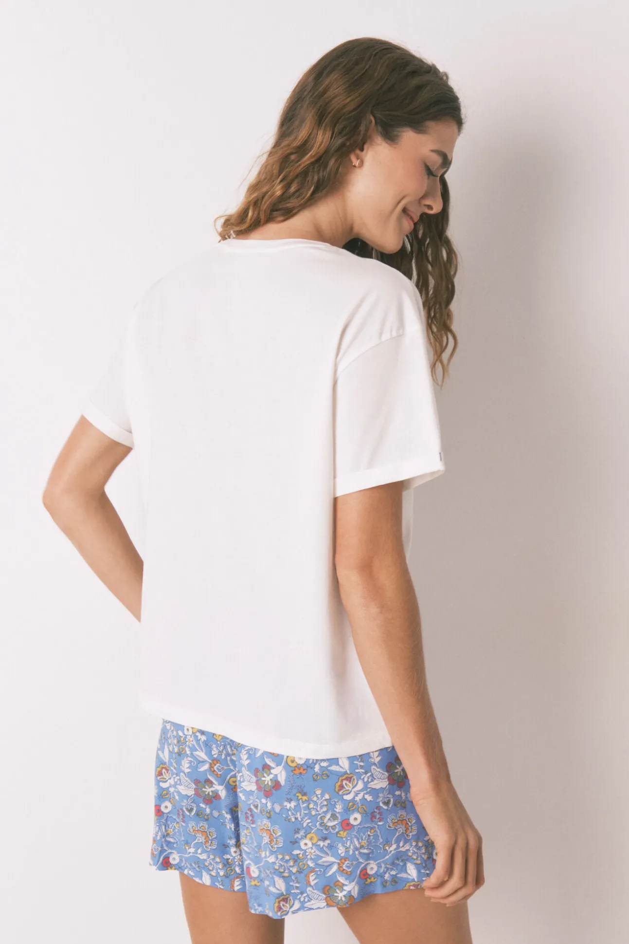 Camiseta Smile Off White Algodón