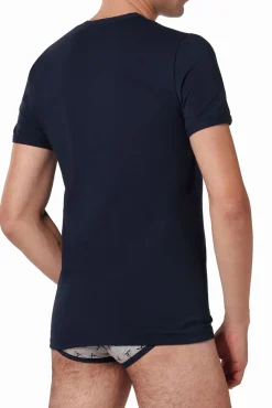 Camiseta termal de hombre cuello pico manga corta