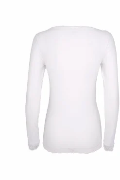 Camiseta termal de mujer cuello redondo manga larga