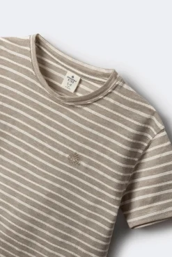 Camiseta textura rayas niño