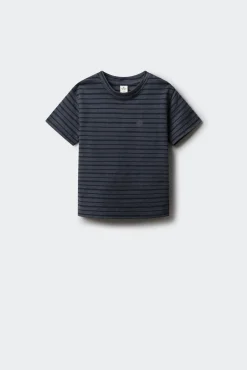 Camiseta textura rayas niño