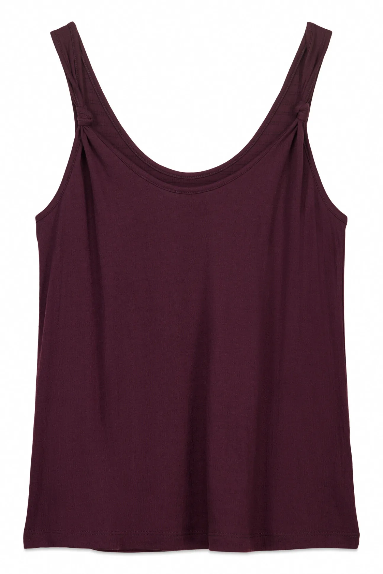 Camiseta tirantes viscosa granate
