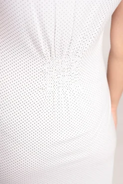 Camisón de lactancia con manga corta y lunares