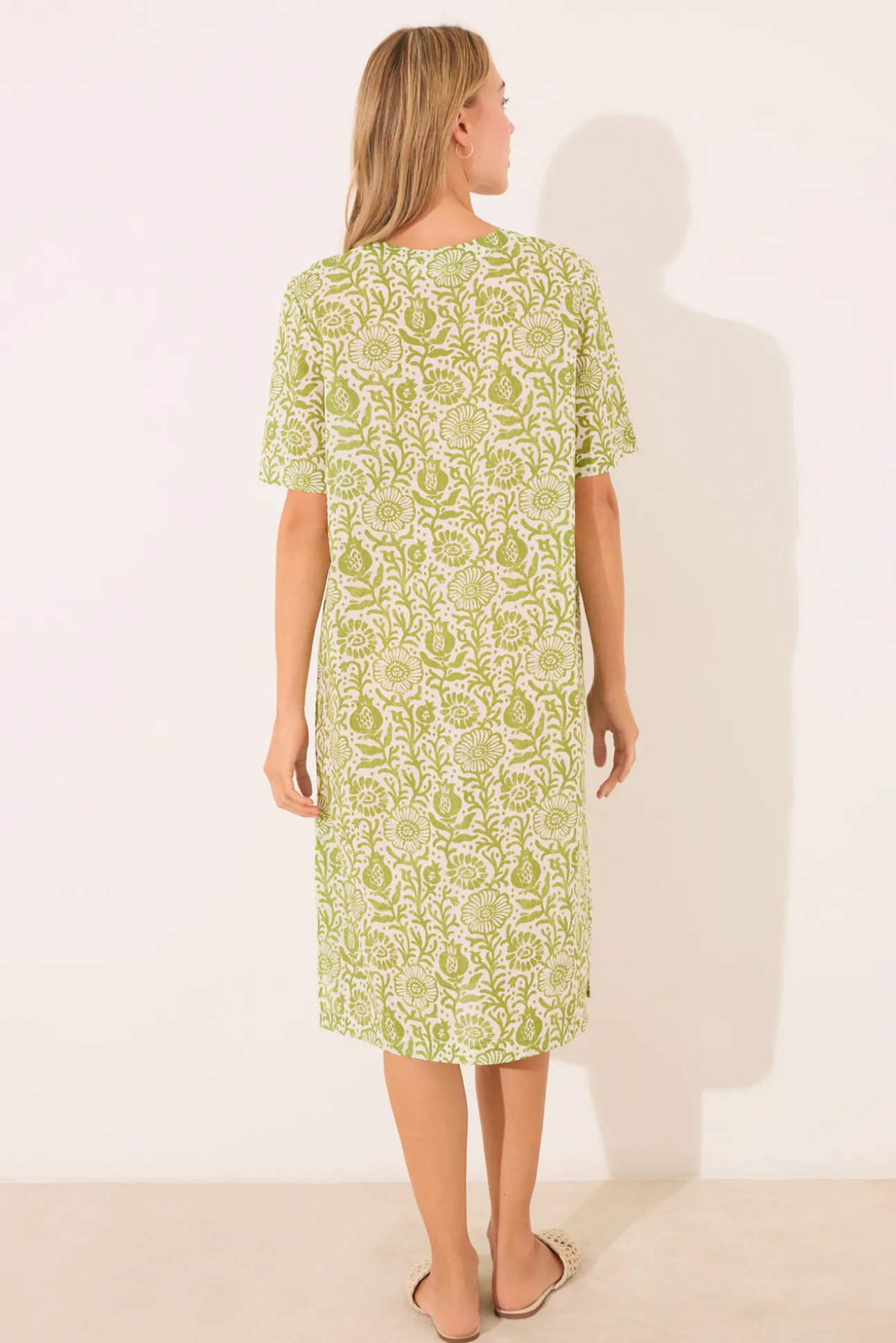 Camisón floral algodón estampado