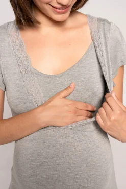 Camisón lactancia manga corta