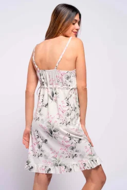 Camisón lactancia tirantes de flores