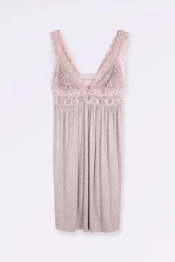 Camisón lencero con encaje lactancia