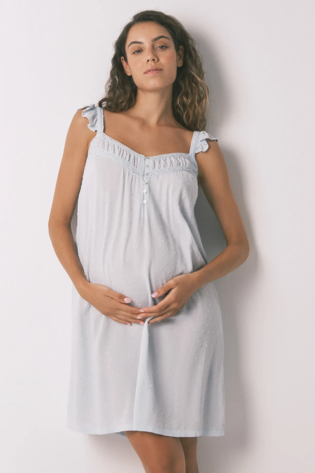 Camisón "maternity" soft touch verde
