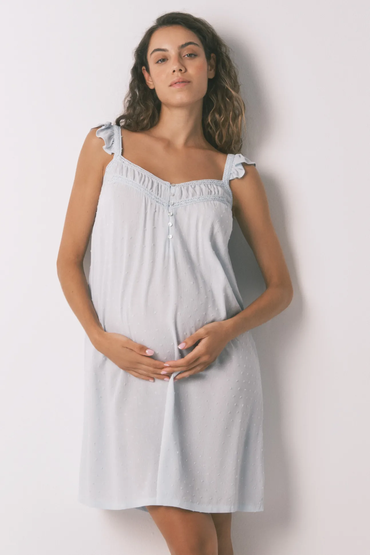 Camisón "maternity" soft touch verde