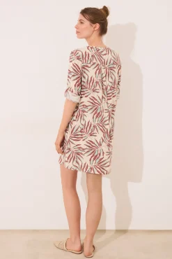 Camisola corta estampado hojas