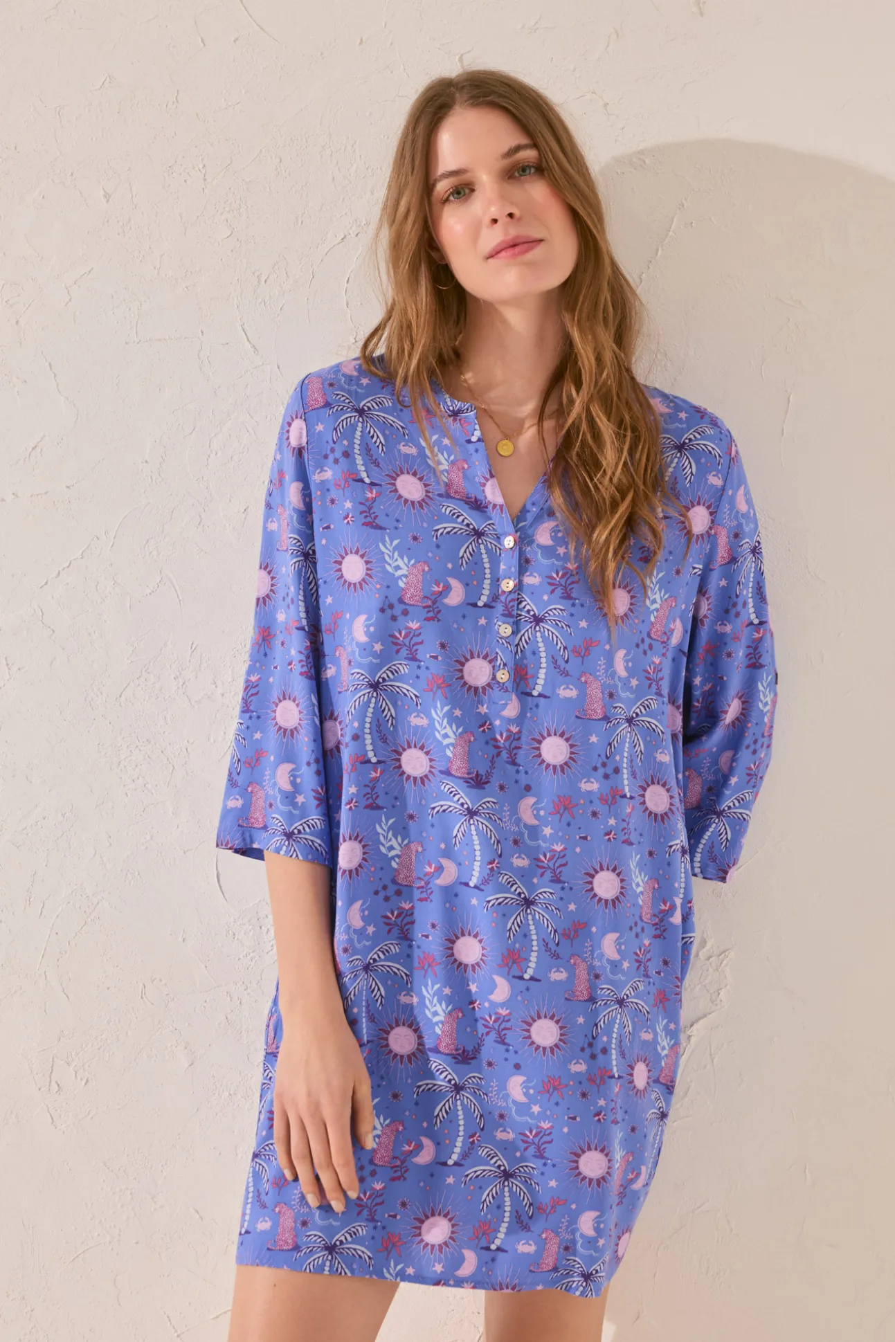 Camisola estampado azul