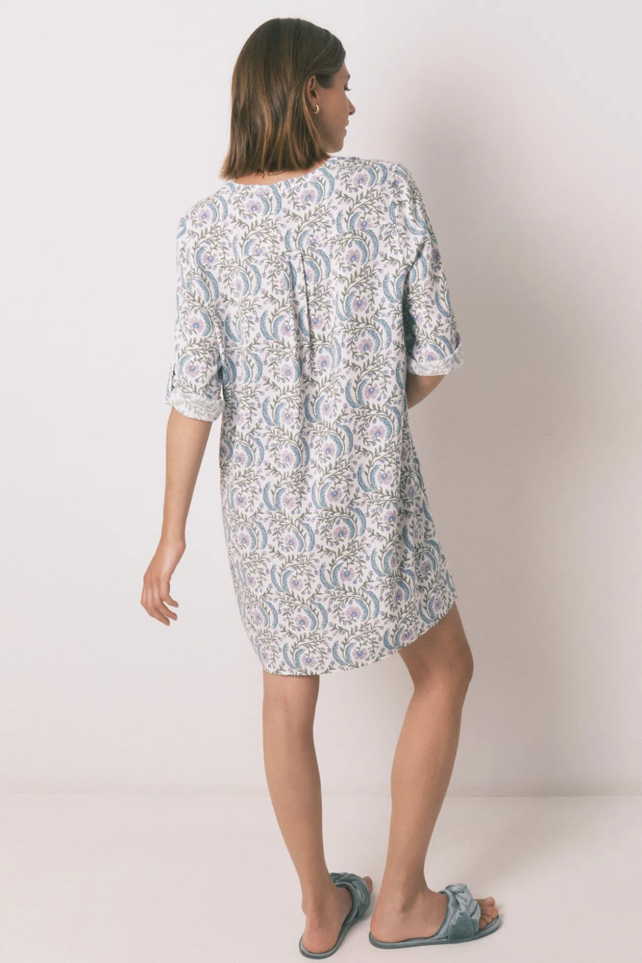 Camisola manga 3/4 floral verde