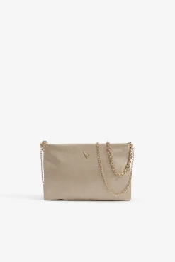 Cartera de Mano Efecto Piel Metalizada