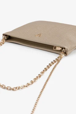 Cartera de Mano Efecto Piel Metalizada