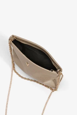 Cartera de Mano Efecto Piel Metalizada