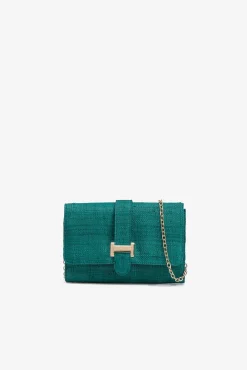 Cartera de Mano Efecto Piel con Solapa