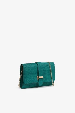 Cartera de Mano Efecto Piel con Solapa