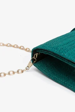 Cartera de Mano Efecto Piel con Solapa