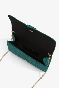 Cartera de Mano Efecto Piel con Solapa