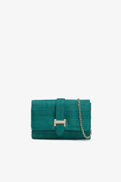 Cartera de Mano Efecto Piel con Solapa