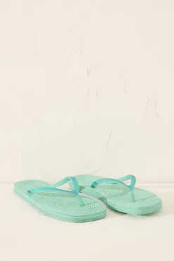 Chanclas esparto punta cuadrada verde