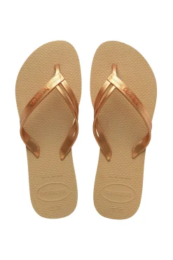 Chanclas Hav. Elegance Dorado/Mostaza